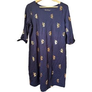 Lilly Pulitzer Navy Blue& Gold Fish Dress!